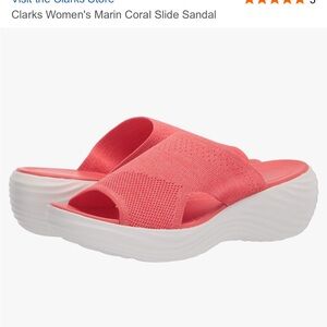 Clarks Women's Coral Knit Slide Sandals